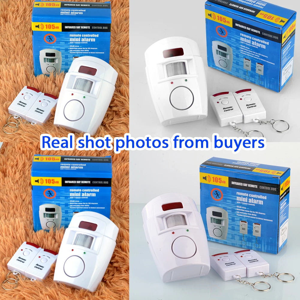 Home Smart Wireless Home Security PIR Alert Infrared Sensor Alarm System Anti-theft Motion Detector Alarm 105DB Siren