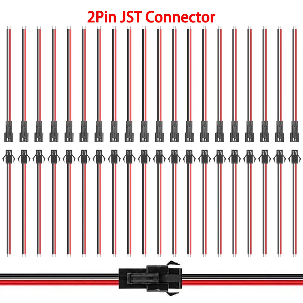 2Pin 3Pin 4Pin 5Pin 6Pin Led JST Connector Male/Female Wire Connector Led Strip Plug Connector Wire Cable for Led Light Driver