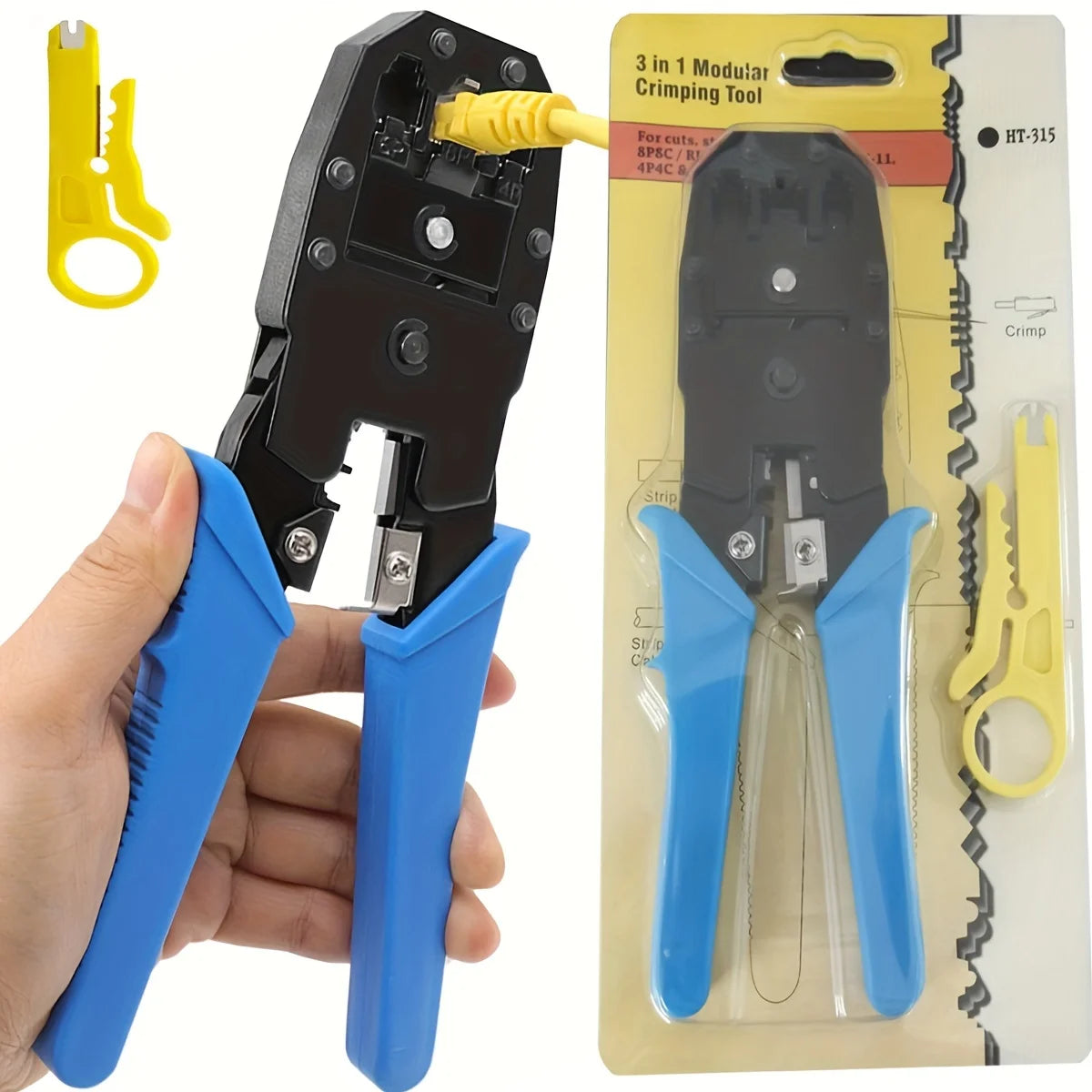 Multifunction Network Crimping Pliers RJ45 RJ11 RJ12 Cable Crimper Manual LAN Ethernet Wire Tool for Computer Network Use