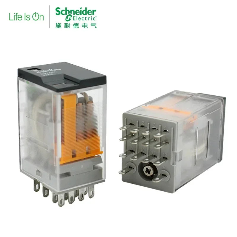 Schneider Small Intermediate Relays RXM2LB2BD RXM4LB2BD 220V DC24V Precise Control Excellent Compatibility
