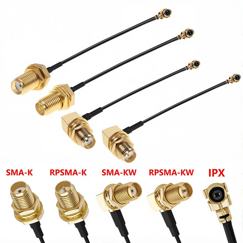 2/4/8PCS 1.13 Cable SMA Female Connector To UFL/U.FL Low Loss Cable To (RP)SMA Pigtail WiFi Antenna Extension Cable