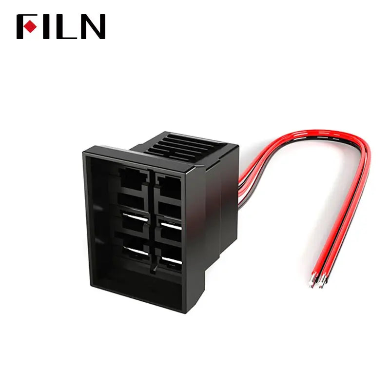 FILN 30A/220V Heavy Duty 4 Pin DPST IP67 Sealed Waterproof T85 Auto Boat Marine Toggle Rocker Switch with LED 12V 220V 30x22