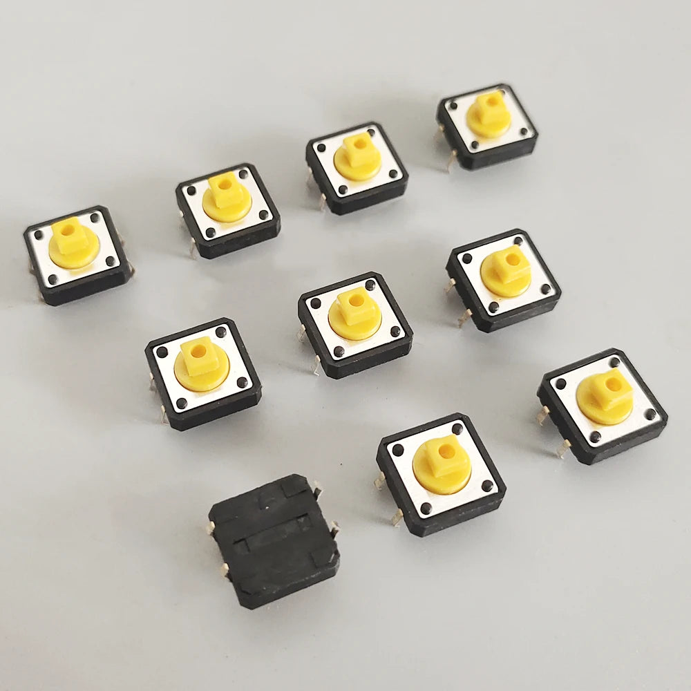 14PCS Tactile Push Button Switch Momentary 12*12*7.3MM Micro switch button + 14PCS Tact Cap(7 colors) for Arduino Switch