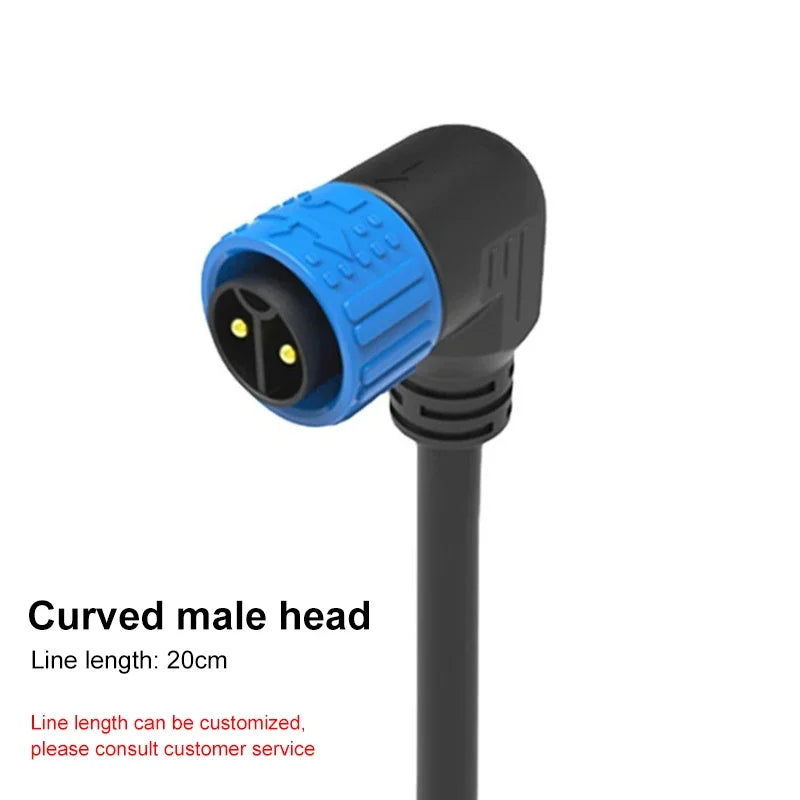 50A M25 Self-locking Waterproof Plug Cable IP67 2 3 Pin Power Charging Connector Large Current Male Female Aviation Plug Socket