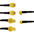 New SMA Male Female Jack  Nut  /RP SMA Switch MCX/MMCX  Male Plug Right Angle Pigtail Cable RG174 Wireless Modem Extension
