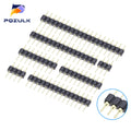 10PCS 2.54mm Pin Header Male Single Row 40 Pin 2.54mm Round Pin Connector 1x2p 3p 4p 5p 6p 7p 8p 9p 10p 12p 20p 40P