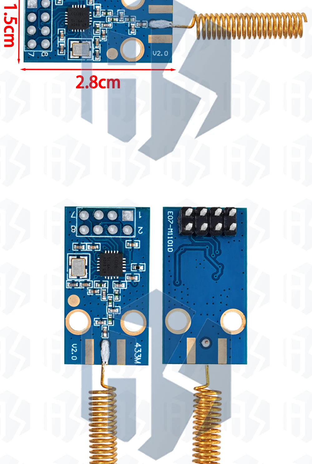 CC1101 10mW Wireless Module 433MHZ 868MHZ 300-1000M Long Distance Transmission With SMA Antenna Wireless Transceiver Module