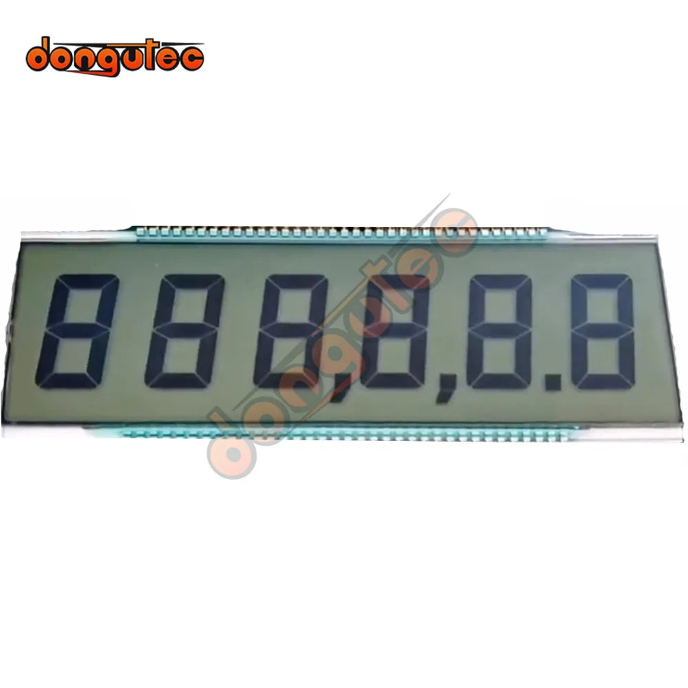 70PIN TN Positive 6-Digits Segment LCD  Q12444-3 Transmissive 6 Digit 7 Segment LCD Display Screen Static Driving TN Positive