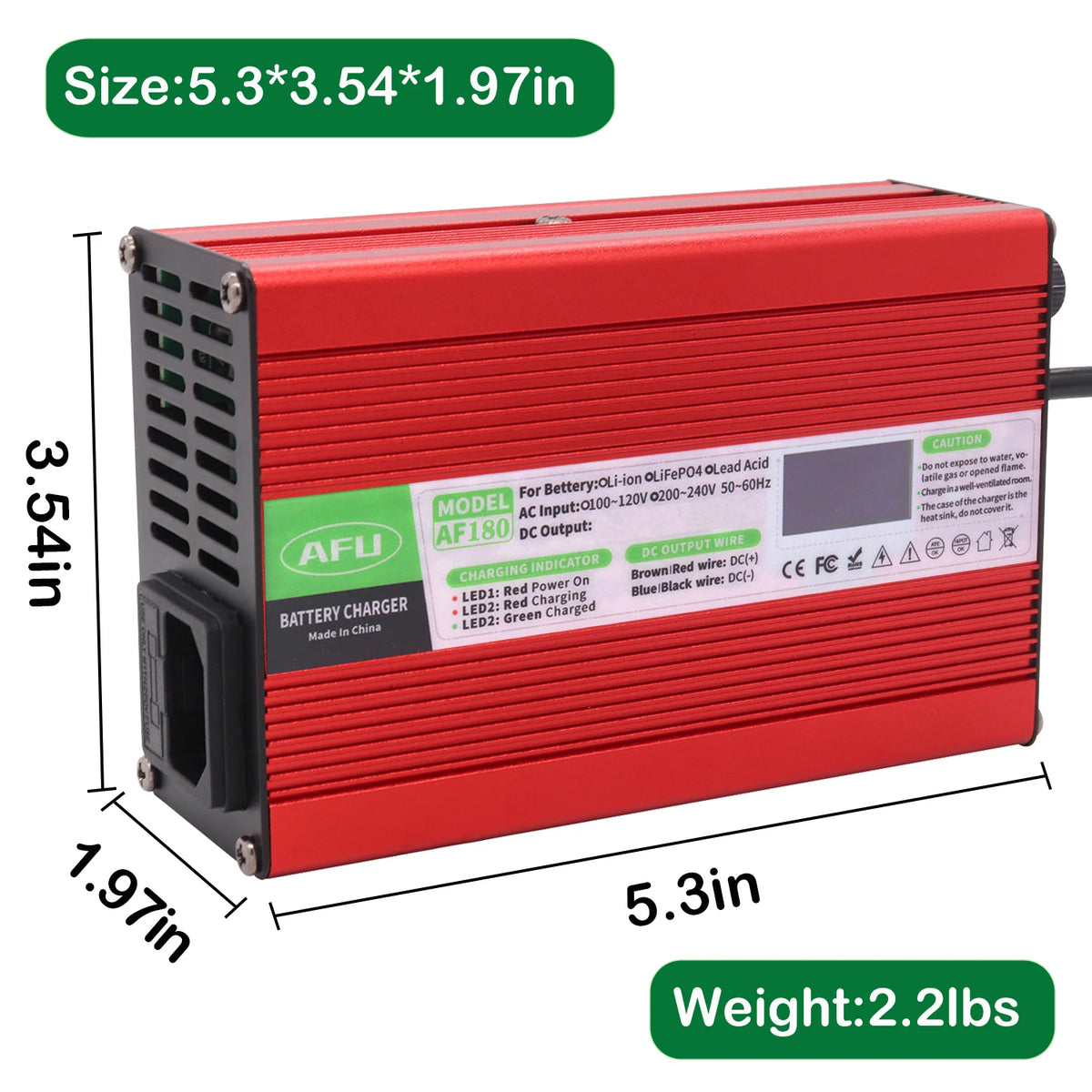 16.8V 10A Lithium Battery Charger Usd For 4S 14.8V Li-ion Lipo Battery With Case OLED Display