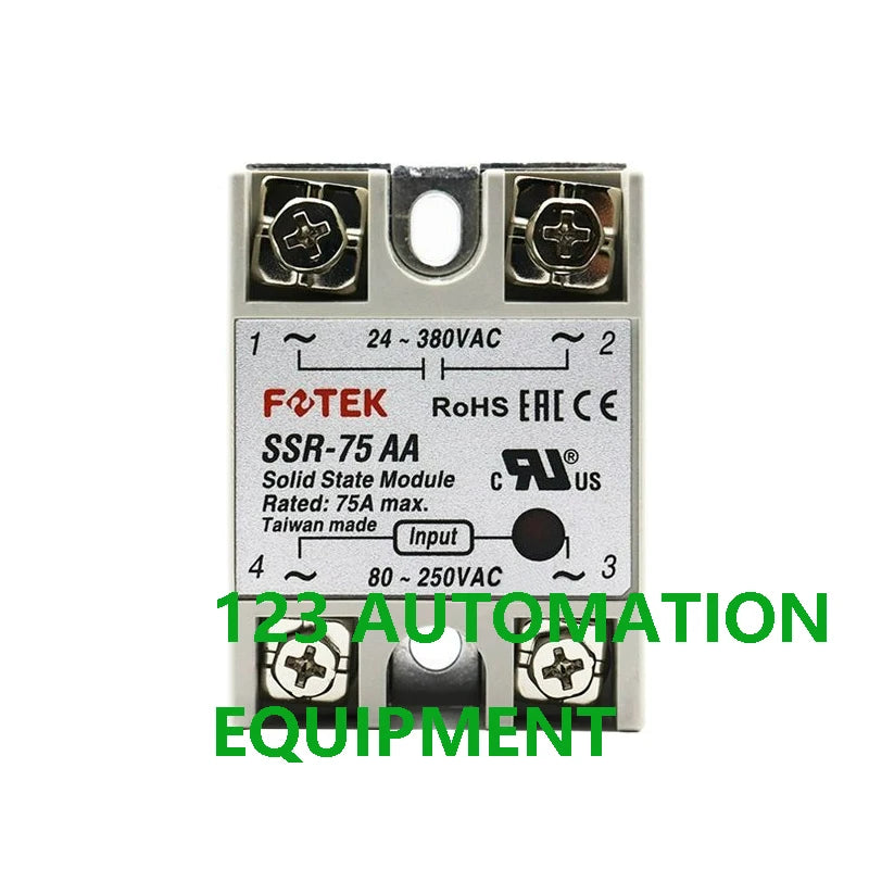 Authentic New FOTEK SSR-25AA 40AA 50AA 75AA-H  SSR-10AA 25AA 40AA 50AA 75AA Solid State Relays 10A 25A 40A 50A 75A Relay Module