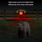 Solar Outdoor Motion Sensor Alarm Home  Alarm with Dog Barking Gunshot Sound Support Recording and Adjustable Volume