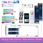 RGB-IC COB LED Strip with Tuya Wifi Controller 2.4G Remote Alexa Google Home Rainbow Color Addressable LED Tape 10m 20m 25m Kit