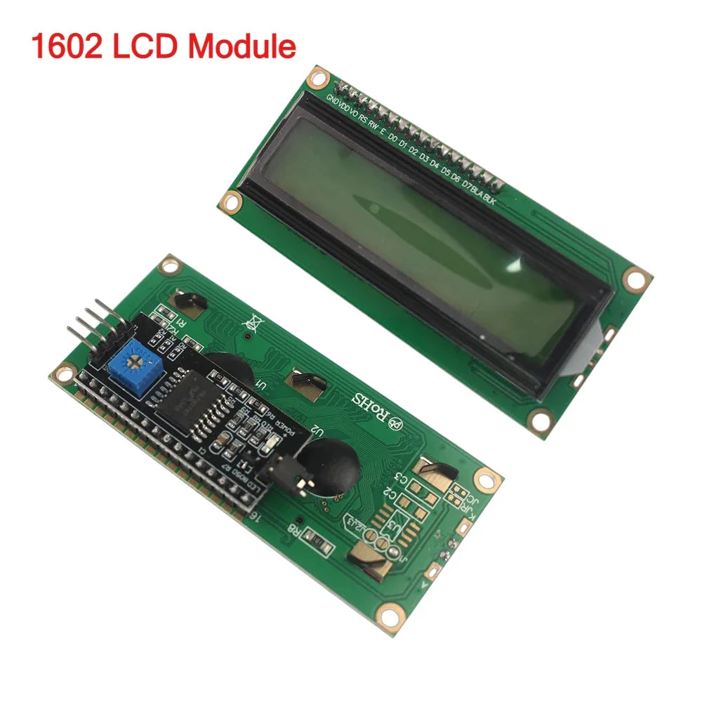 LCD1602 1602A LCD Module Level Conversion Module Yellow Green Screen 16x2 LCD Display IIC/I2C Interface 5V for Arduino