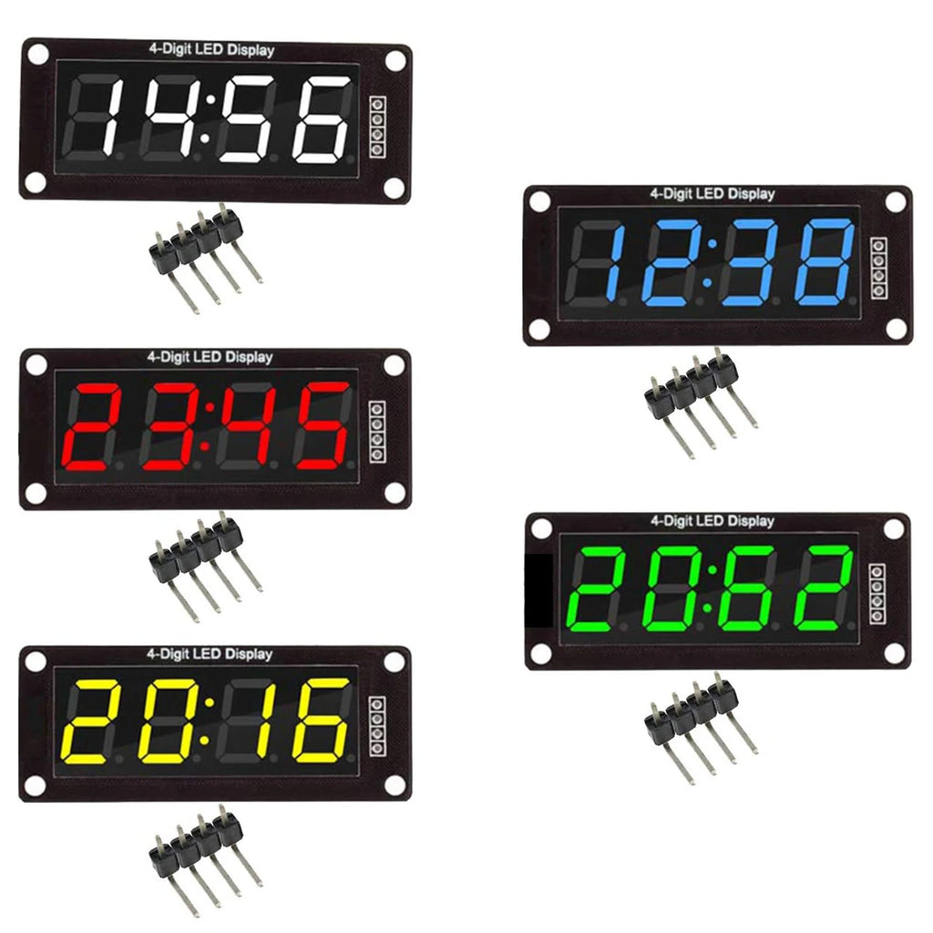 TM1637 0.36" 0.36 Inch 7 Segments Digital Display Tube 4-Digit LED Module Board For Arduino Red Green Blue Yellow White
