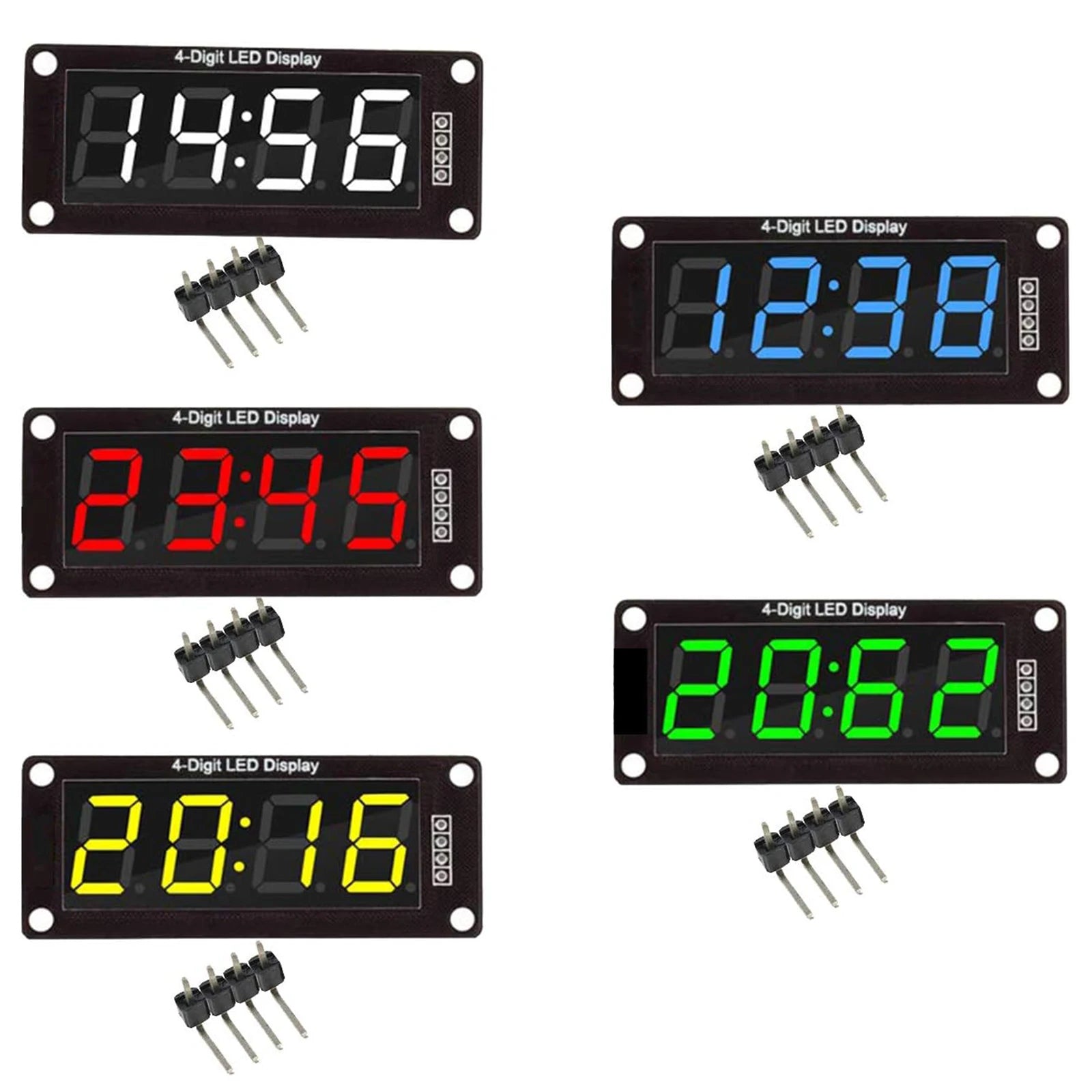 TM1637 0.36" 0.36 Inch 7 Segments Digital Display Tube 4-Digit LED Module Board For Arduino Red Green Blue Yellow White