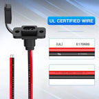 Gadpow 30CM 12AWG SAE Cable Connector Car Battery Expansion Bidding Embedded Plug Socket for Solar Generator Battery Charger