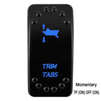Waterproof Rocker Switch with Blue LED | 12V/24V Latching & Momentary (SPST/ DPDT) | for Marine, UTV, ATV, RZR, Automotive