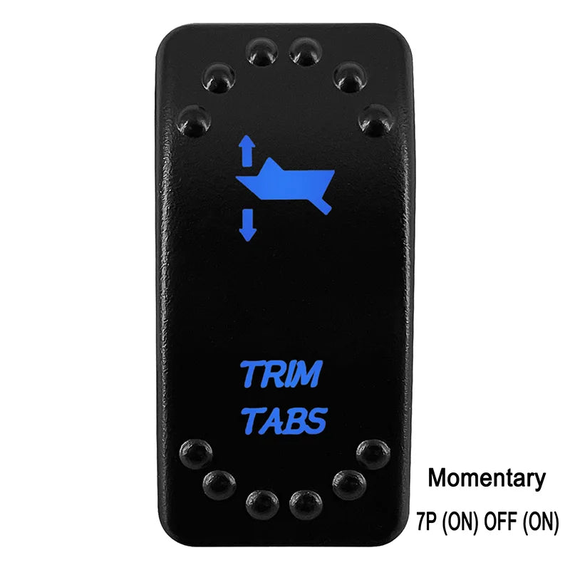 Waterproof Rocker Switch with Blue LED | 12V/24V Latching & Momentary (SPST/ DPDT) | for Marine, UTV, ATV, RZR, Automotive