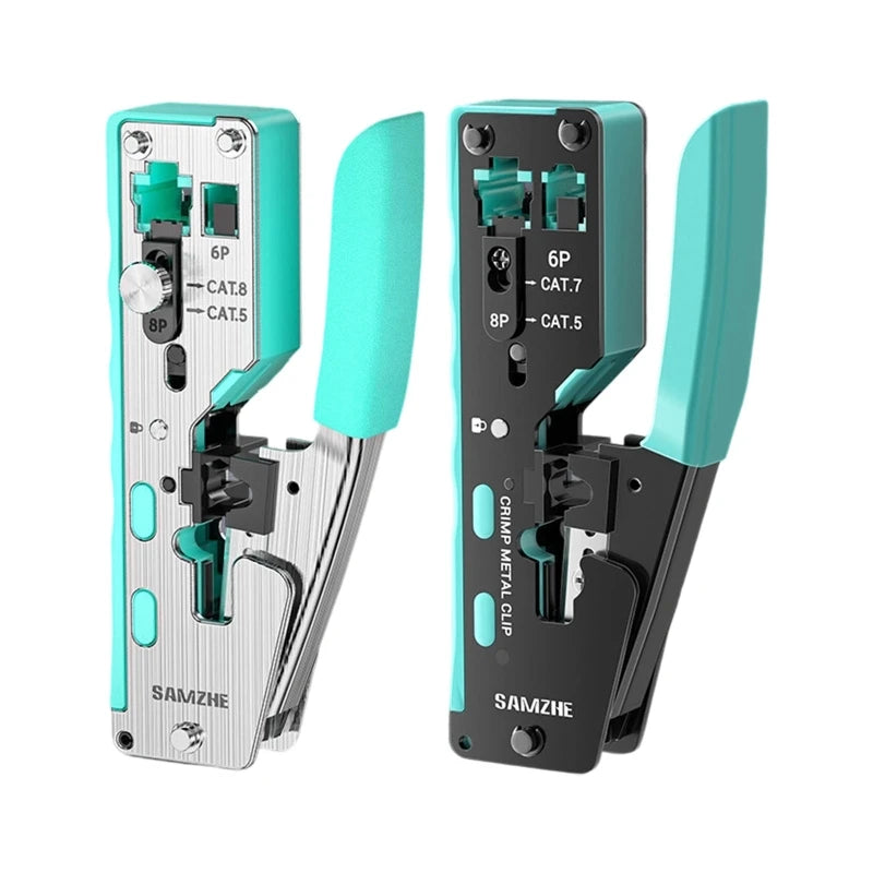 RJ45 RJ11 Cable Crimping Pliers 8P 6P Wire Cutter and Cover Remover with Grip Handle for Home Wiring Repair Use F19E