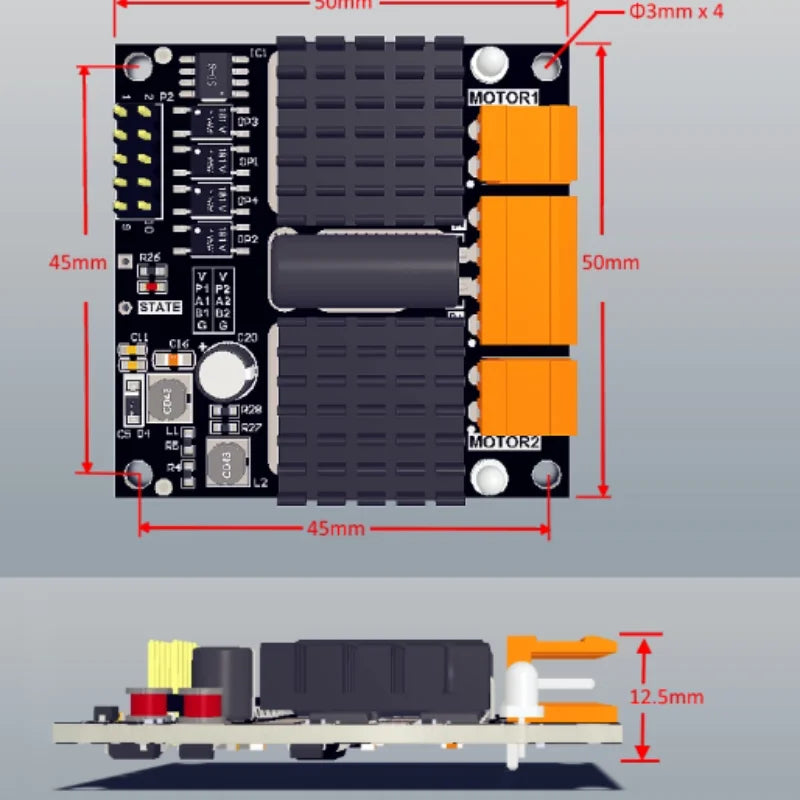 In stock. 12V/24V 12A Dual-Channel DC Motor Driver Module Board H-bridge L298N BTS7960 10A