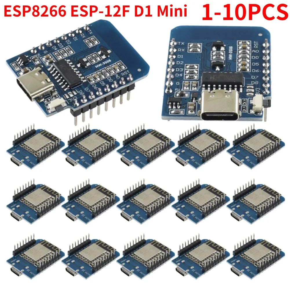 ESP8266 ESP-12F D1 Mini NodeMcu Lua WIFI CH340 Development Board Type-C D1 Mini WIFI Development Board NodeMCU Lua Module
