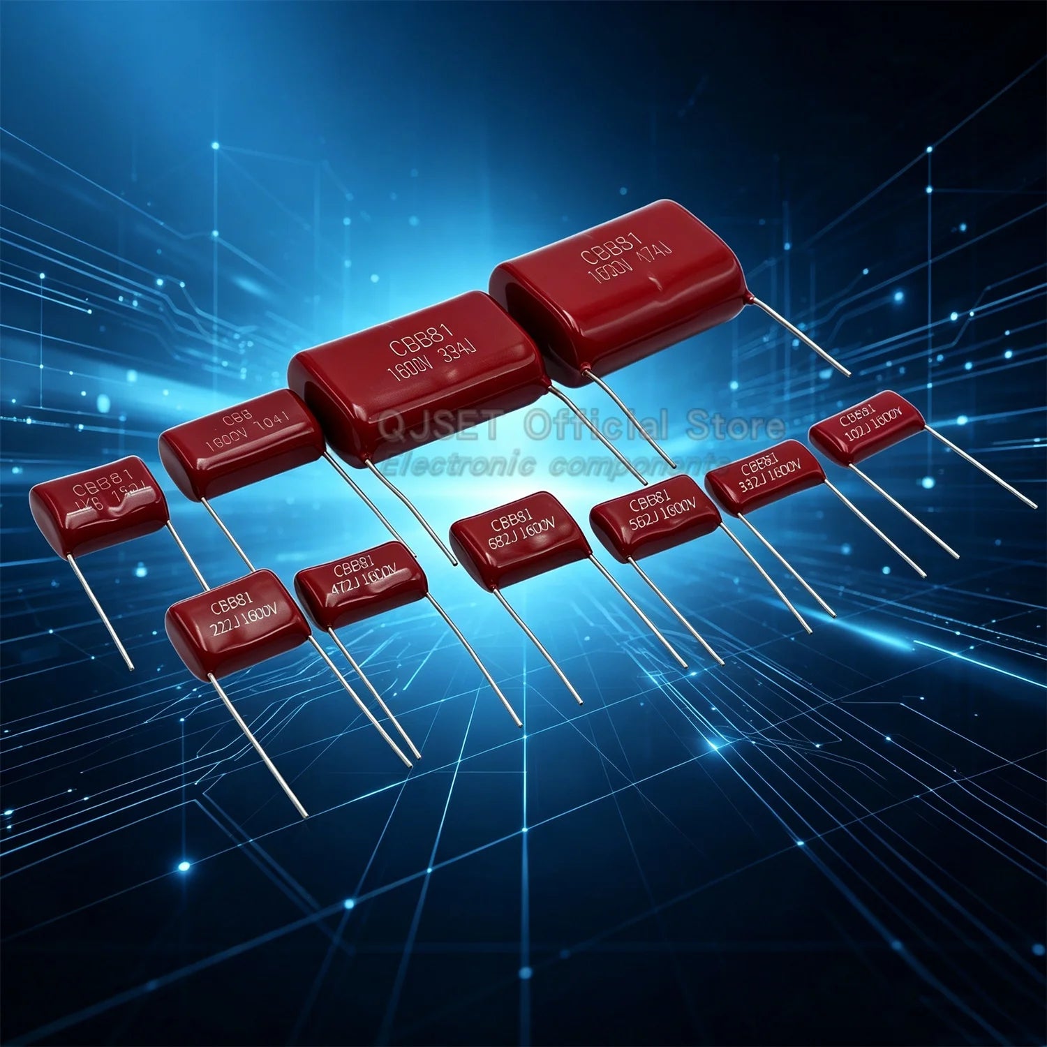 10Pcs CBB81 Metallized Polypropylene Film Capacitors High-Voltage 1.6 kV 1600 V 102j 104j 153 222 332 334 472 474 562 682J 0.1uf