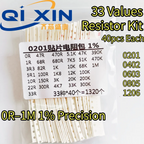 SMD Chip Resistor Assortment Kit 0402 0603 0805 1206 Size, 33 Values 20pcs Each SMT Sample Pack Electronic Circuit Repair Compon