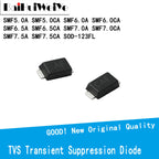 50PCS SMD TVS Diode SMF5.0A SMF5.0CA SMF6.0A SMF6.0CA SMF6.5A SMF6.5CA SMF7.0A SMF7.0CA SMF7.5A SMF7.5CA SOD-123FL
