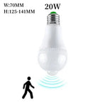 Motion Sensor Light 220V 110V E27 10W 12W 15W 18W 20W LED Lamp Auto Smart Infrared Bulb Energy Saving Lamp For Home Porch