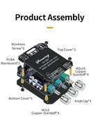 YS-1002T YS-502L Bluetooth 5.0 Audio Amplifier Board 2.0 Channel Stereo Power Amp Module 50W X2 100W X2 AUX Input For DIY Speaker Home Audio