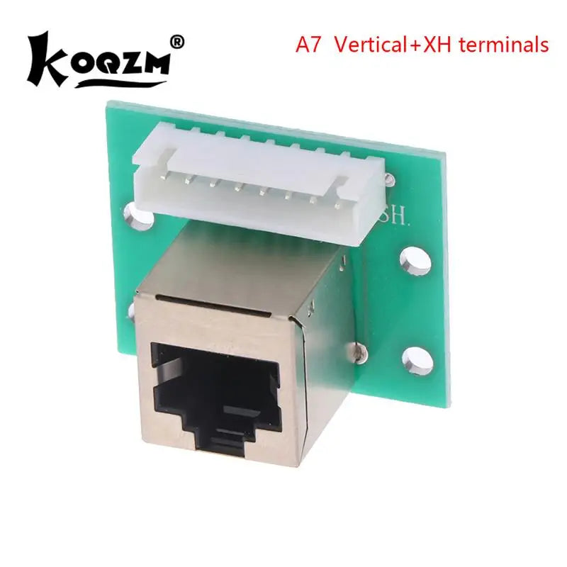 1Pcs RJ45 Adapter Board To XH2.54 Modular Ethernet Connector Adapter Network Interface + Breakout Board + Pin Header
