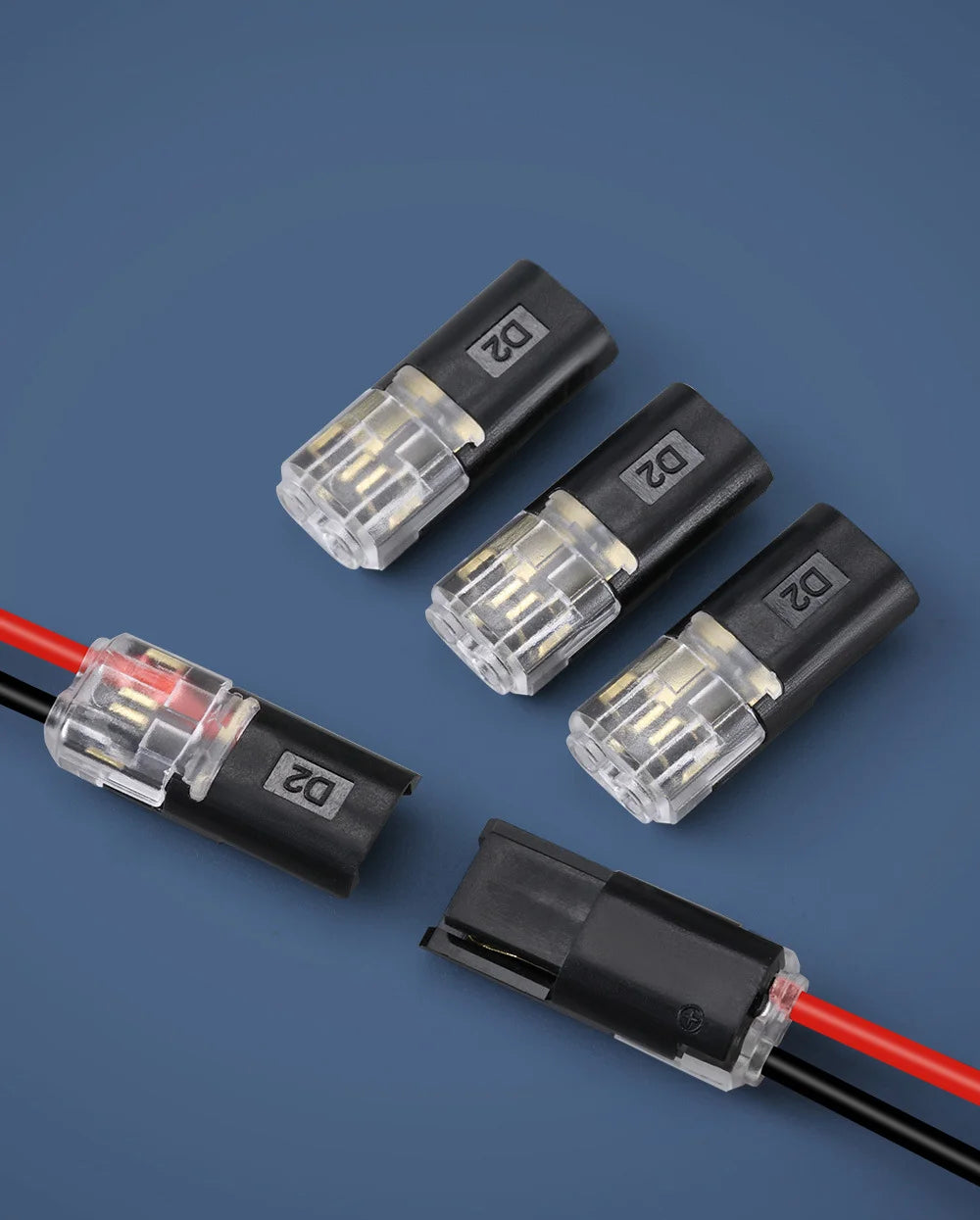 Electric Wire Connector Free Stripping Quick Cable Connectors Dual line Interconnection Detachable Automotive Terminal Connector