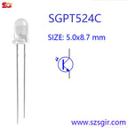 20 PCS, 5mm NPN Phototransistor, SGPT524C, Photosensor, Photosensitive Receiving Transistor