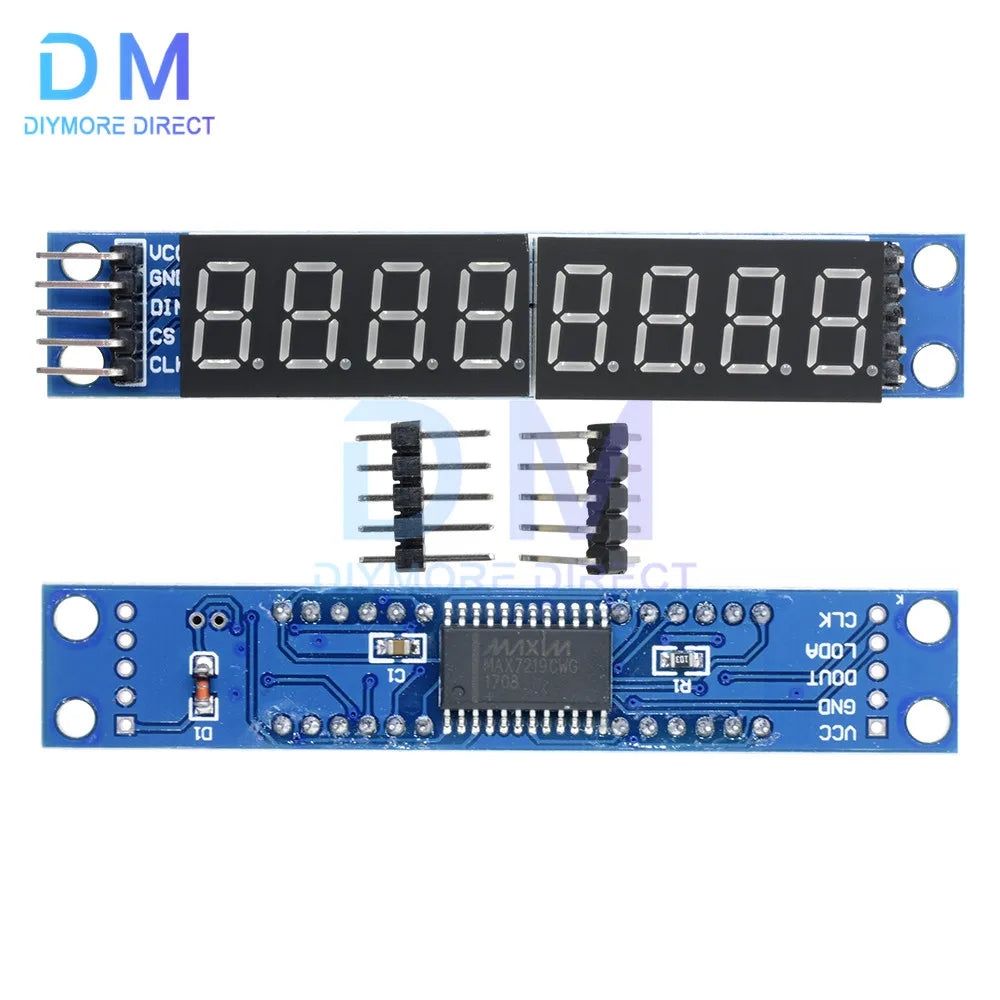 8 Digit Bit MAX7219 Digital Tube Display Module Board 7 Segment Digital LED Display for 3.3V 5V STC51/AVR/STM32
