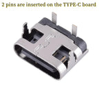USB Connector Type C Female Charging Port Jack 2/4/6/16 Pin Type-C Socket PCB Soldering SMD SMT DIY Repair Type C Adapter