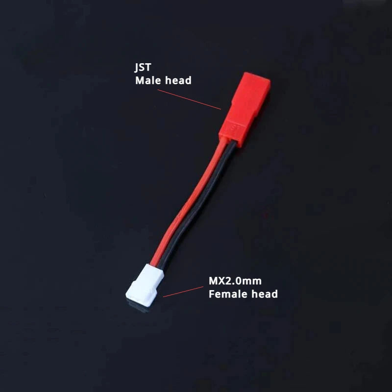 1/5/10Pcs JST Male/Female To MX2.0mm Male/Female 2P Lithium Battery Conversion Cable 51005  24AWG Length 50MM 5CM Silicone Wire