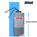 CD60 P2 250V AC 50/60Hz Starting Capacitor Startup Aluminum Shell Paper Core 75uF 100uF 150uF 200uF 250uF 300uF