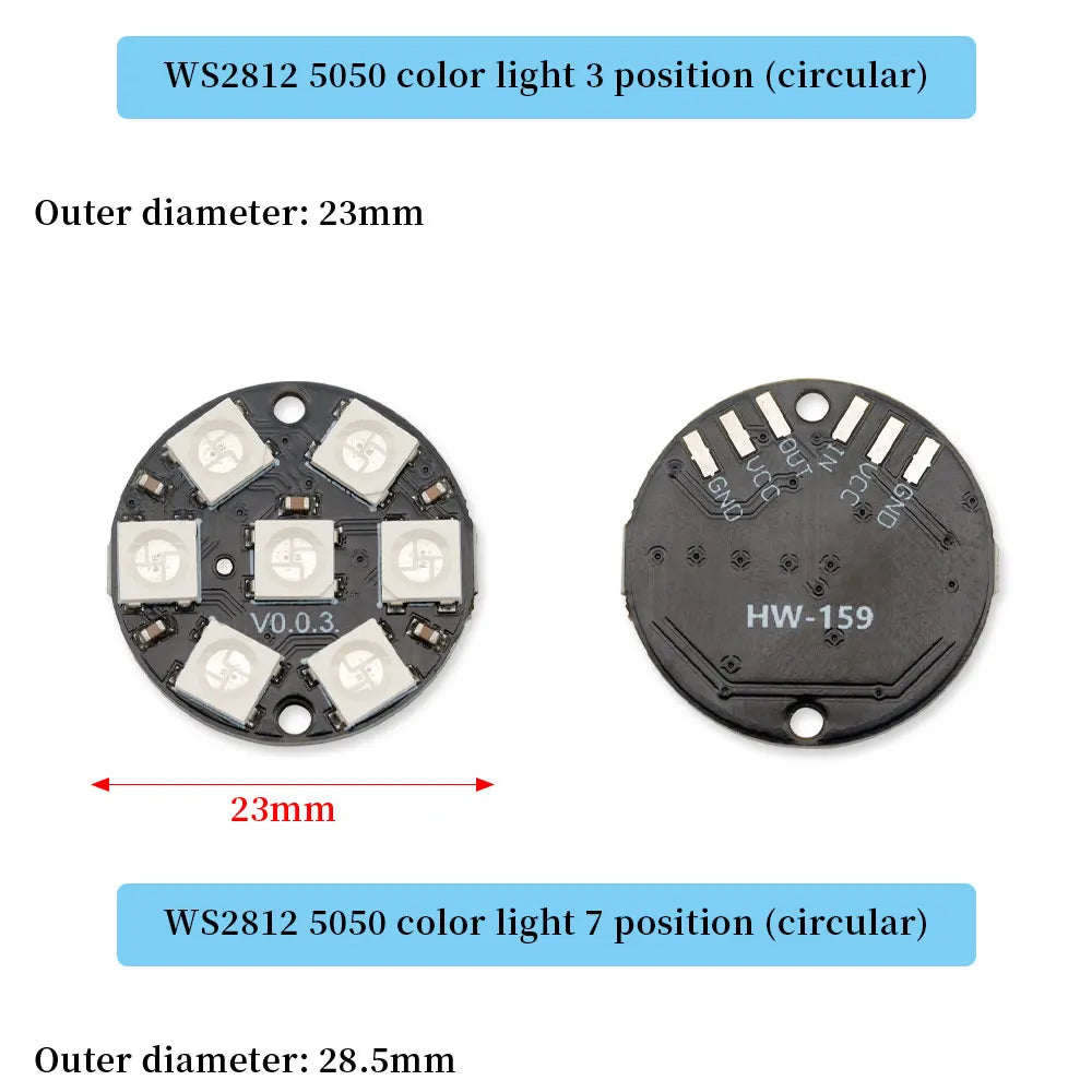 5V 1Bit 3 4Bit 7 8Bit 9 12Bit 16Bit 24Bit 32Bit 64 Bits WS2812 5050 RGB LED Ring Lamp Light + Integrated Drivers For Arduino Diy