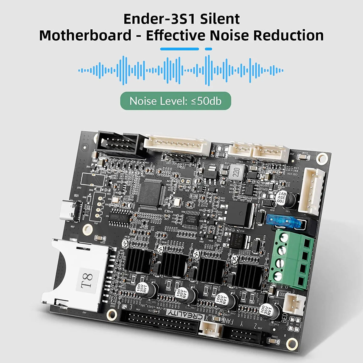 Creality Ender-3 S1 Silent Motherboard 32 Bit Mainboard SD Card Fuse Package with TMC2208 Drivers for Ender 3 S1 3D Printer Part