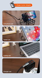 CABLETIME Type C Adapter 240W OTG USB C Adapter 8K 60Hz 40Gbps 90-Degree Converter USB4 Adapter for iPhone Adapter MacBook iPad