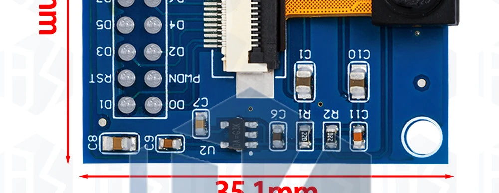 1PCS OV7670 Camera Module: Integrated Circuit Board with Included Adapter Board
