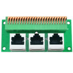 RJ45 Female Breakout Board,Solderless RJ45 to 8Pin Quick Spring Terminal,Three Ways RJ45 Female Connector with PCB Board