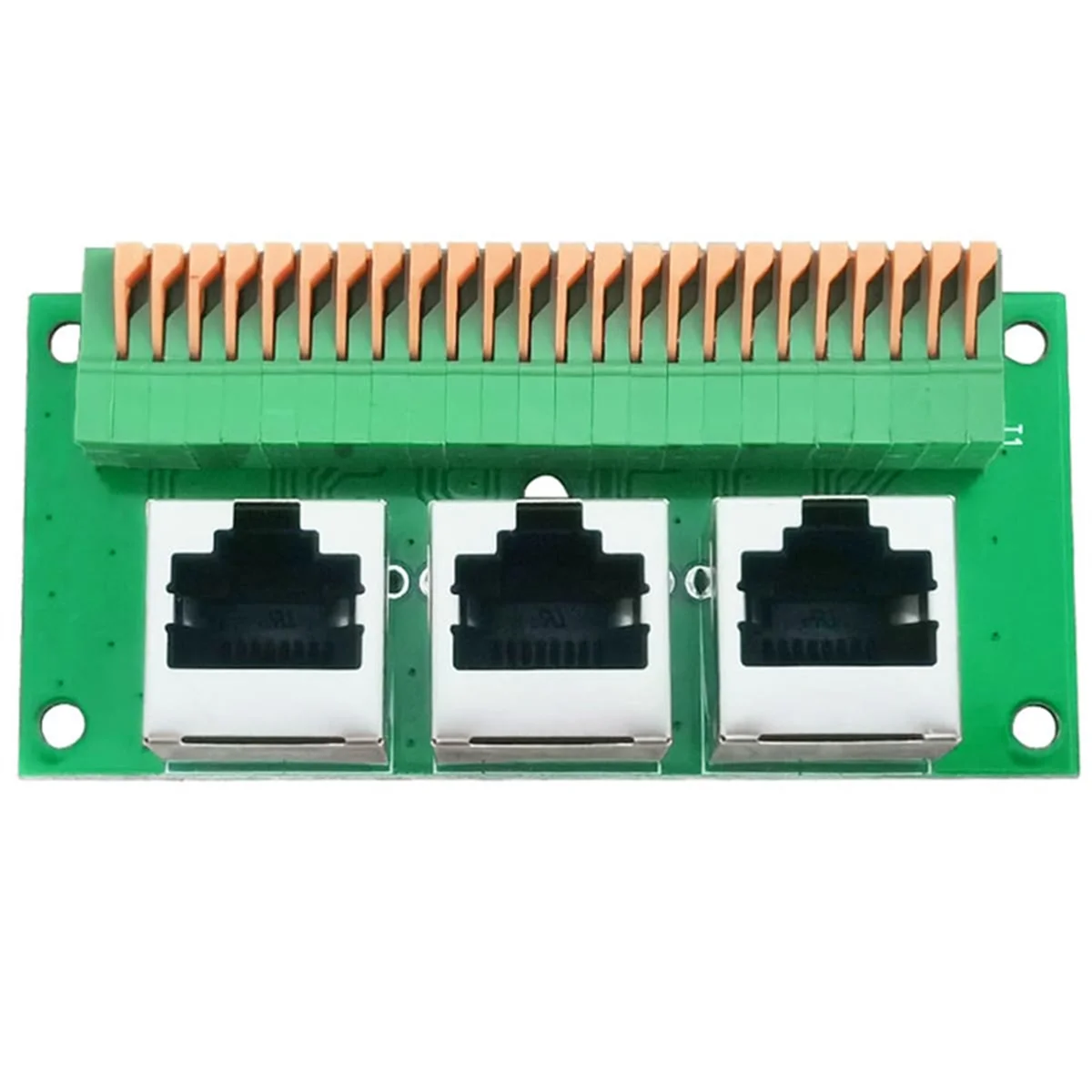 RJ45 Female Breakout Board,Solderless RJ45 to 8Pin Quick Spring Terminal,Three Ways RJ45 Female Connector with PCB Board