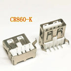 10/30/50PCS USB 2.0 4Pin A Type Female Socket Connector G54 2 Feet 90 Degree Data Transmission Charging