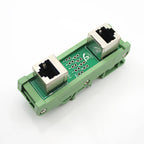 RJ45 Female 8P8C Breakout Board With Din Rail Mounting Bracket Foot
