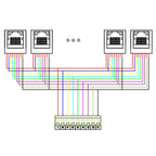1 To 9 Port RJ45 To Terminals Breakout PCB Board Ethernet LAN Interface Terminal Module Adapter Switch Din Rail Mounting