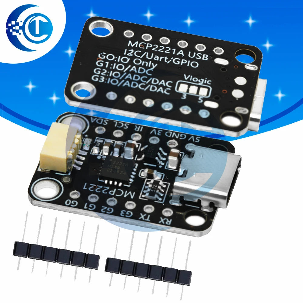 MCP2221A Type-C Signal Converter Board STEMMA QT Qwiic USB Measurement Module for Arduino