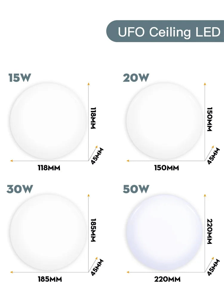 Led Ceiling Lamp With Motion Sensor 110-220V Human Infrared Smart Room Lamp 20W 40W Ceil Lamps For Entrance Balcony Corridor