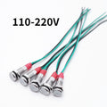 5pcs 6mm Metal Indicator Light LED Warning Signal Lamp Pilot With Wire 3V 5V 6V 12V 24V 220V Red Orange Blue Green White