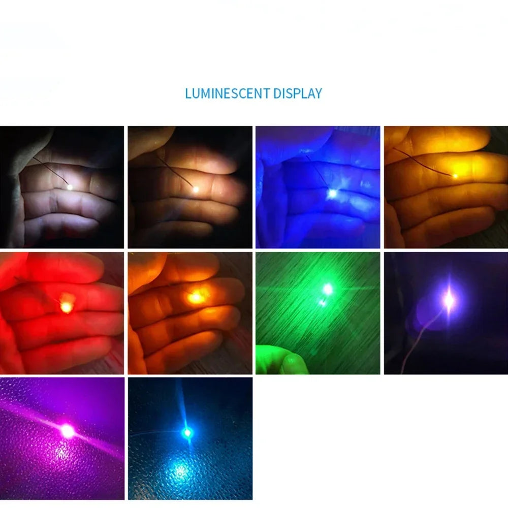 10pcs 3V 0402 0603 0805 1206 Led SMD 30CM Wire For House Model Red Black Pre-wired Mini Light Lamp Bulb